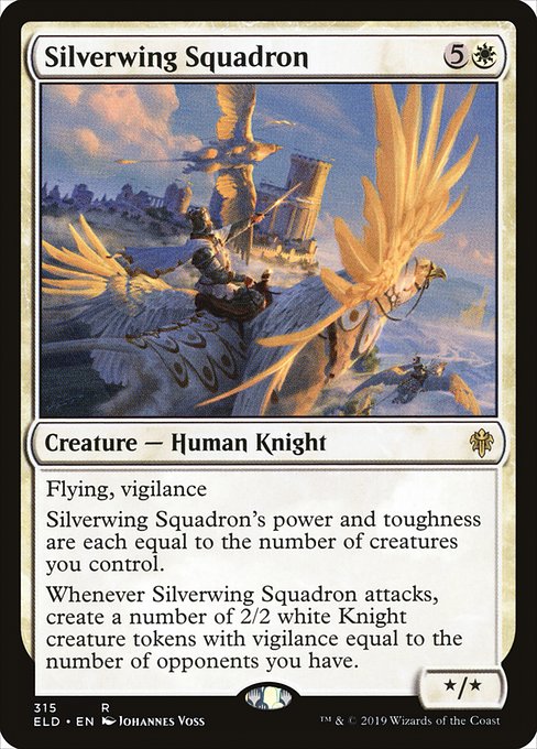 Throne of Eldraine - 315 - Silverwing Squadron - Rare - W - Non-foil