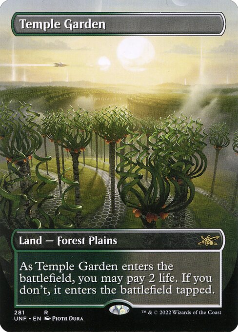 Unfinity - 281 - Temple Garden - Rare - C - Foil