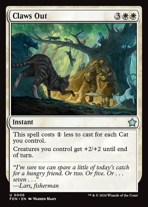 Foundations - 6 - Claws Out - Uncommon - W - Non-foil