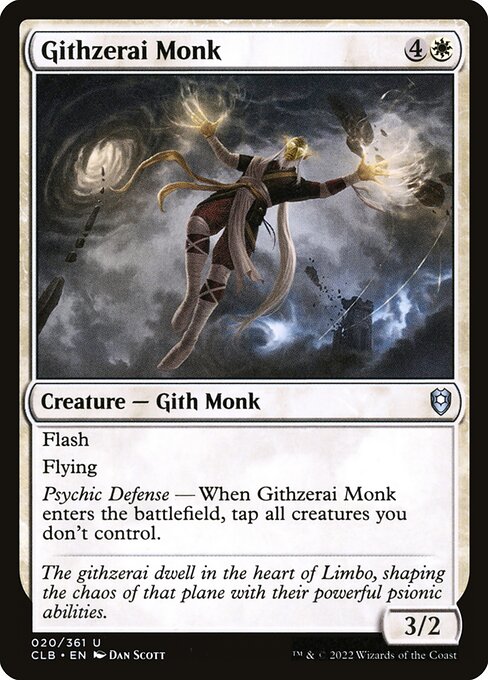 Commander Legends: Battle for Baldur's Gate - 20 - Githzerai Monk - Uncommon - W - Non-foil