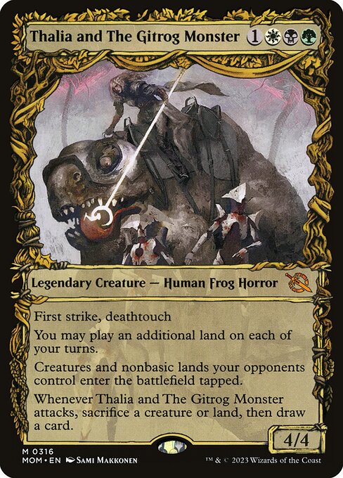 March of the Machine - 316 - Thalia and The Gitrog Monster - Mythic - Multi - Foil