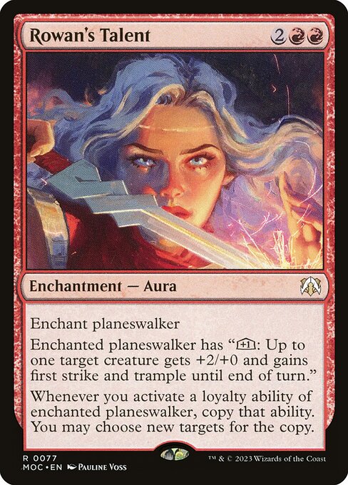 March of the Machine Commander - 77 - Rowan's Talent - Rare - R - Non-foil