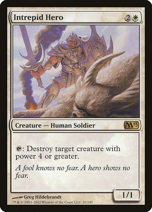 Magic 2013 - 20 - Intrepid Hero - Rare - W - Non-foil