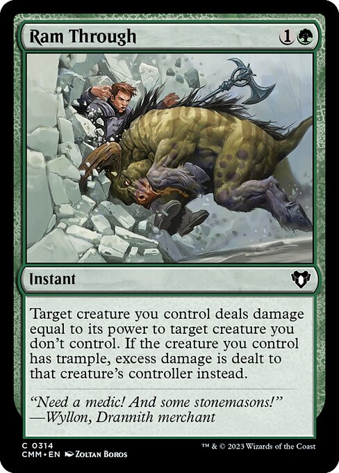 Commander Masters - 314 - Ram Through - Common - G - Non-foil