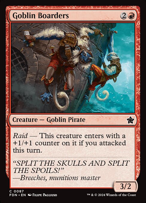 Foundations - 87 - Goblin Boarders - Common - R - Non-foil