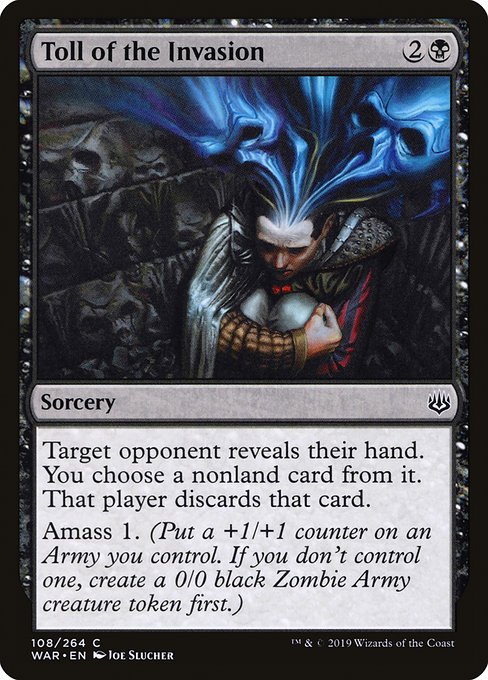 War of the Spark - 108 - Toll of the Invasion - Common - B - Non-foil