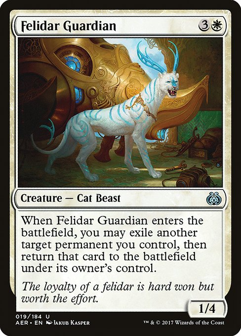 Aether Revolt - 19 - Felidar Guardian - Uncommon - W - Non-foil