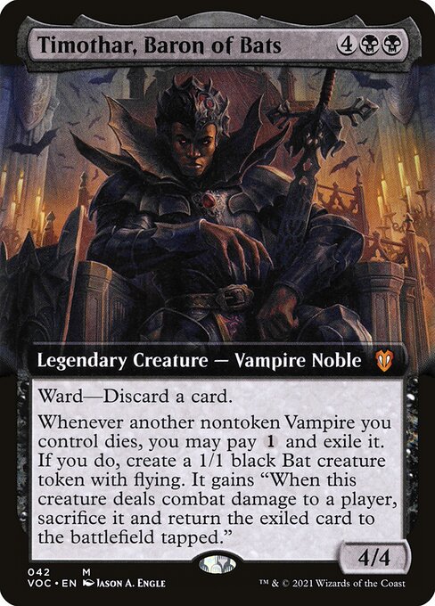 Crimson Vow Commander - 42 - Timothar, Baron of Bats - Mythic - B - Non-foil