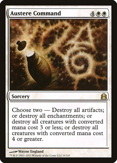 Commander 2011 - 8 - Austere Command - Rare - W - Non-foil