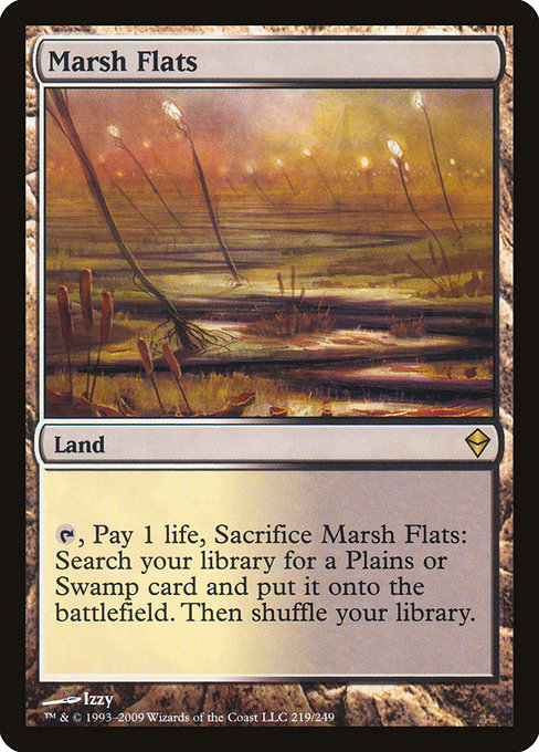 Zendikar - 219 - Marsh Flats - Rare - C - Non-foil