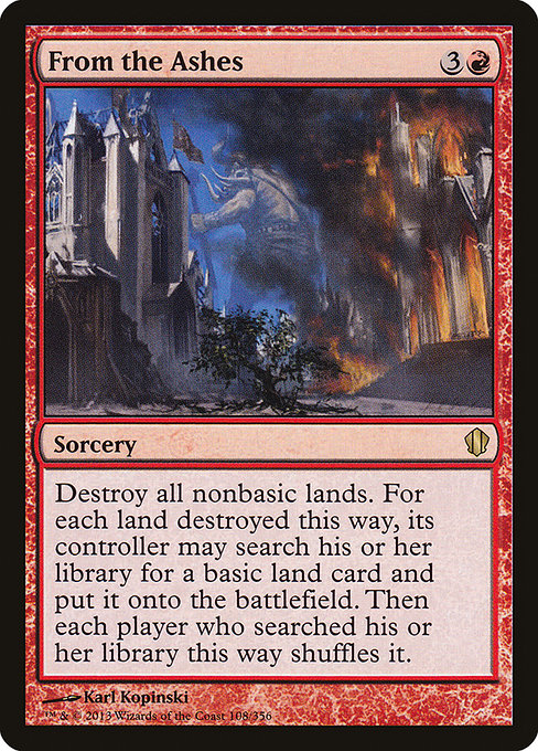 Commander 2013 - 108 - From the Ashes - Rare - R - Non-foil
