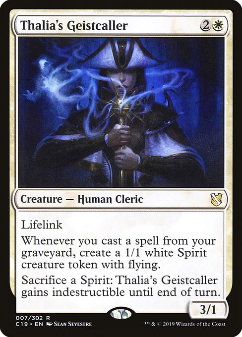 Commander 2019 - 7 - Thalia's Geistcaller - Rare - W - Non-foil