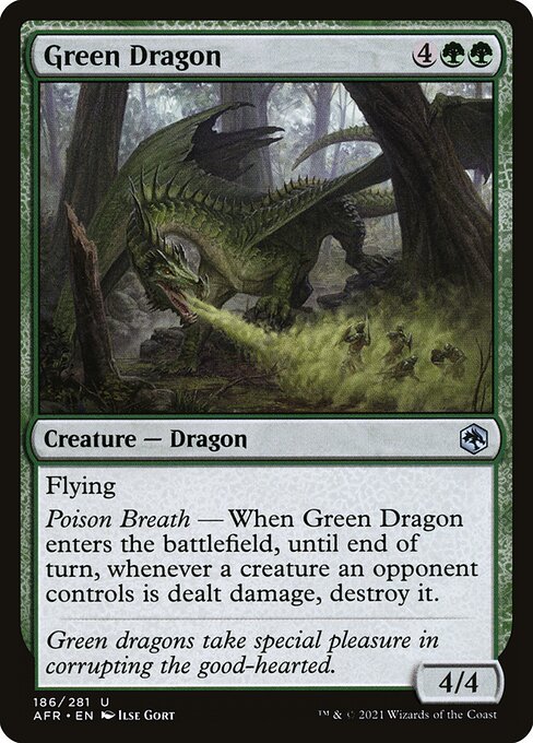 Adventures in the Forgotten Realms - 186 - Green Dragon - Uncommon - G - Non-foil
