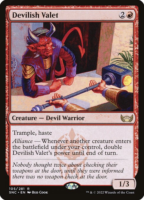 Streets of New Capenna - 105 - Devilish Valet - Rare - R - Non-foil