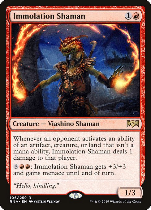 Ravnica Allegiance - 106 - Immolation Shaman - Rare - R - Foil