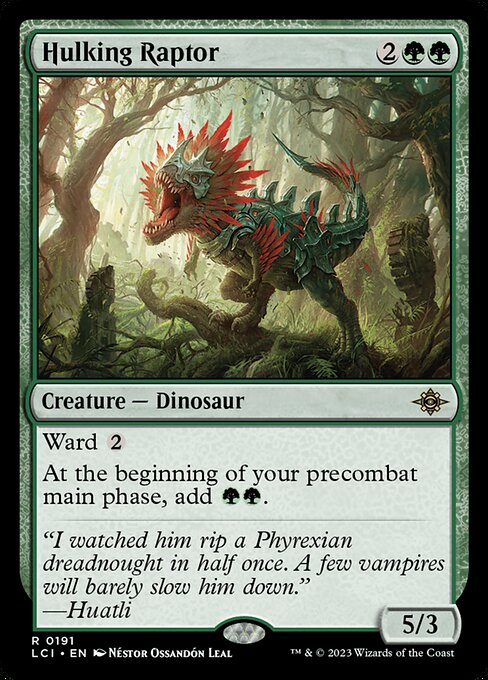 The Lost Caverns of Ixalan - 191 - Hulking Raptor - Rare - G - Non-foil
