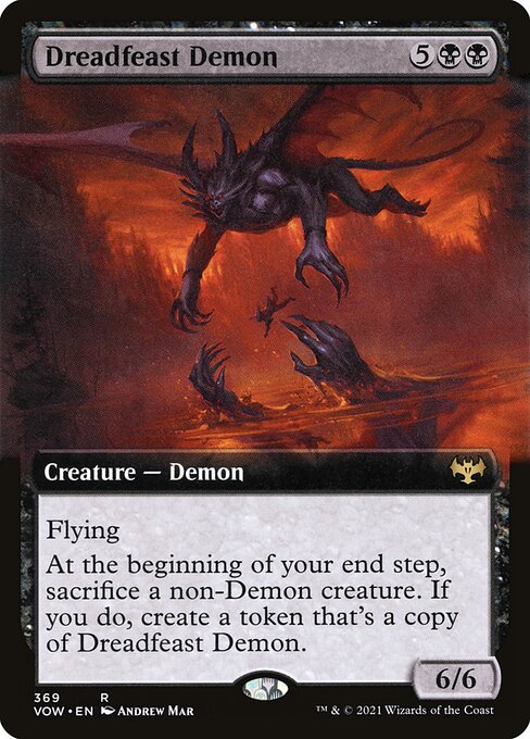 Innistrad: Crimson Vow - 369 - Dreadfeast Demon - Rare - B - Foil
