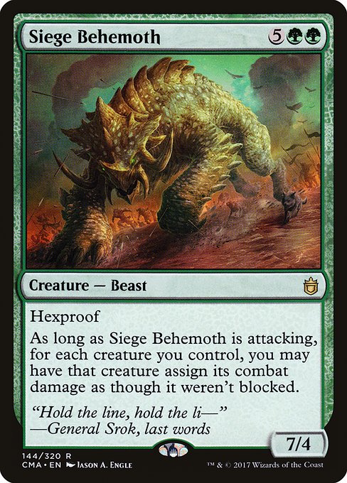 Commander Anthology - 144 - Siege Behemoth - Rare - G - Non-foil