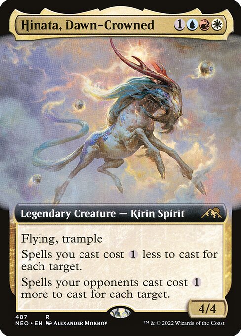 Kamigawa: Neon Dynasty - 487 - Hinata, Dawn-Crowned - Rare - Multi - Foil