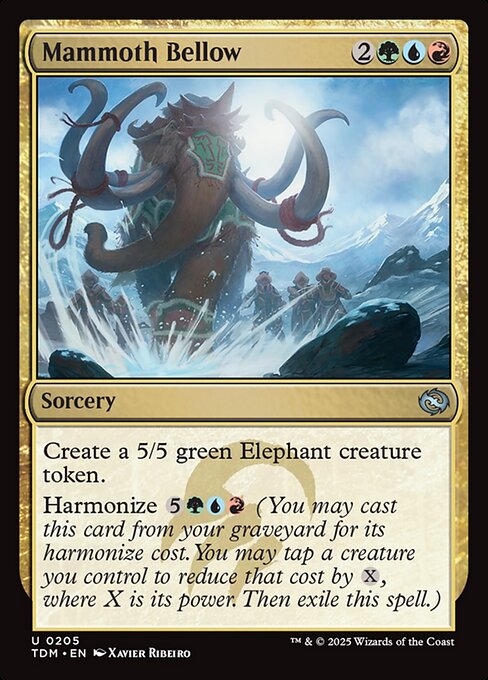Tarkir: Dragonstorm - 205 - Mammoth Bellow - Uncommon - Multi - Non-foil