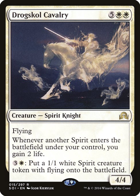 Shadows over Innistrad - 15 - Drogskol Cavalry - Rare - W - Non-foil