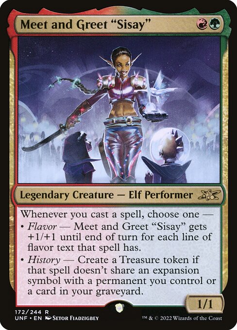 Unfinity - 172 - Meet and Greet "Sisay" - Rare - RG - Foil