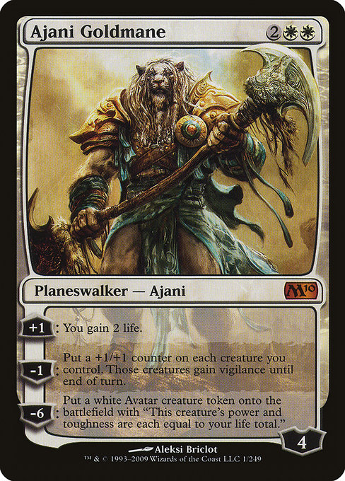 Magic 2010 - 1 - Ajani Goldmane - Mythic - W - Non-foil