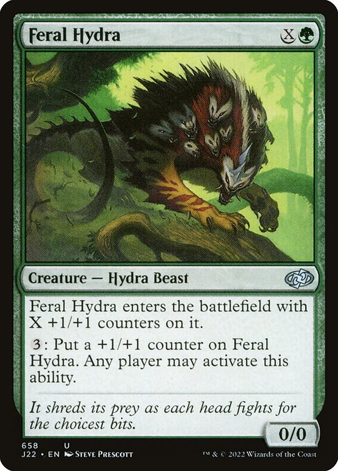 Jumpstart 2022 - 658 - Feral Hydra - Uncommon - G - Non-foil