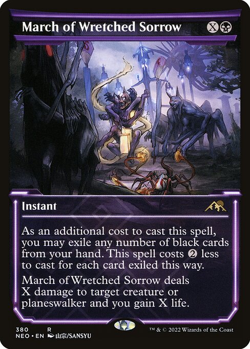 Kamigawa: Neon Dynasty - 380 - March of Wretched Sorrow - Rare - B - Non-foil
