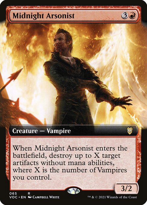 Crimson Vow Commander - 65 - Midnight Arsonist - Rare - R - Non-foil