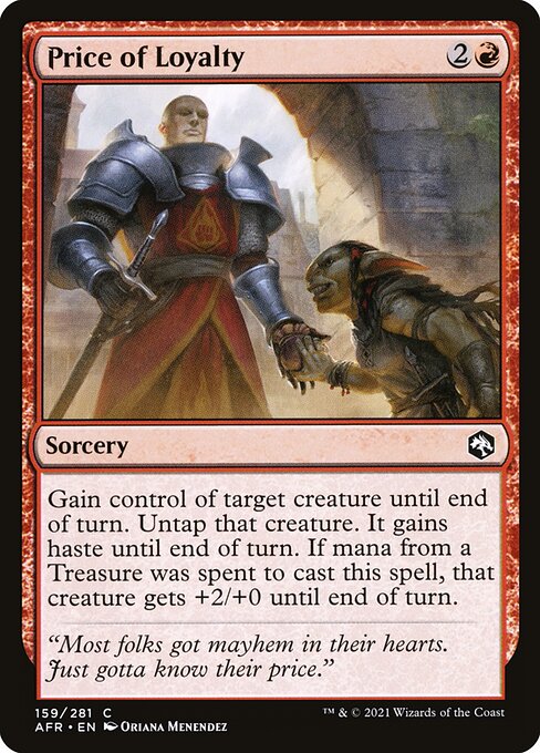 Adventures in the Forgotten Realms - 159 - Price of Loyalty - Common - R - Non-foil