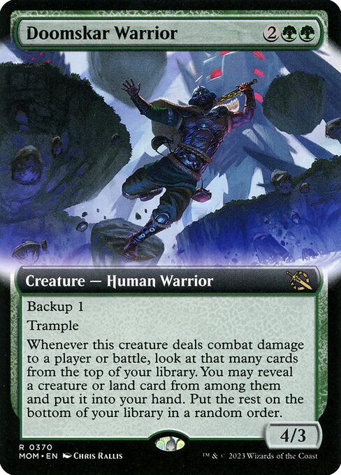 March of the Machine - 370 - Doomskar Warrior - Rare - G - Non-foil
