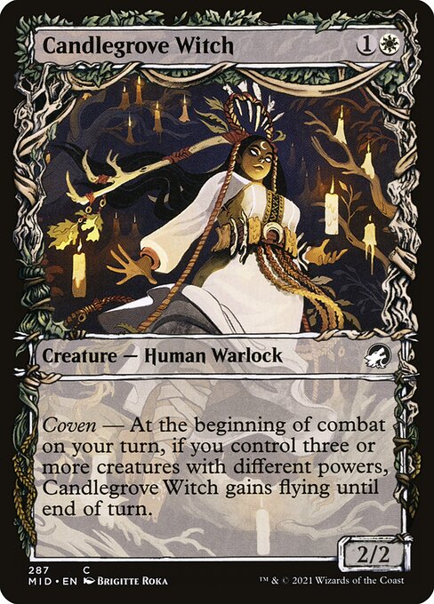 Innistrad: Midnight Hunt - 287 - Candlegrove Witch - Common - W - Foil