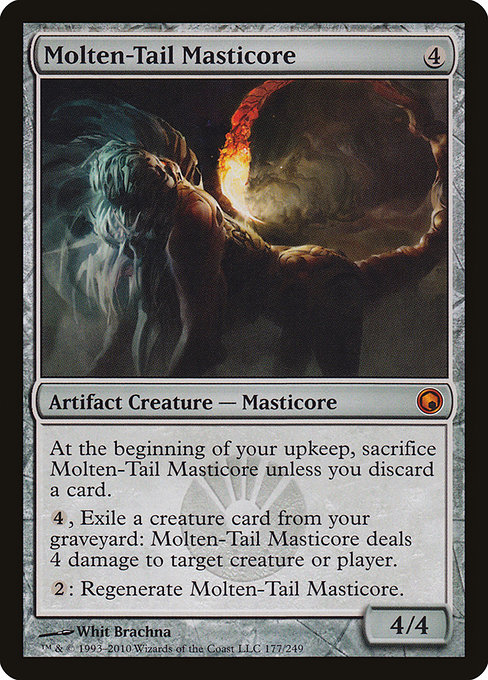 Scars of Mirrodin - 177 - Molten-Tail Masticore - Mythic - C - Non-foil