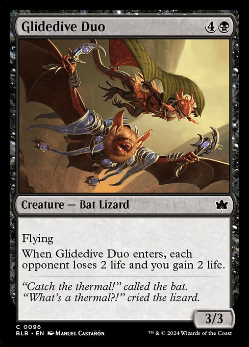 Bloomburrow - 96 - Glidedive Duo - Common - B - Foil