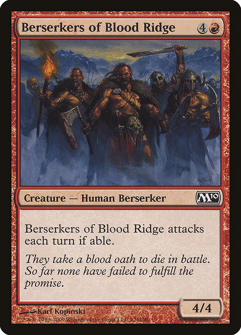 Magic 2010 - 126 - Berserkers of Blood Ridge - Common - R - Non-foil