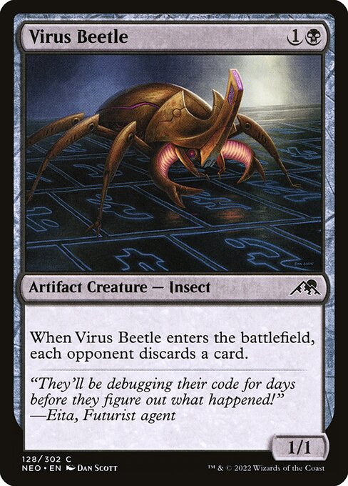 Kamigawa: Neon Dynasty - 128 - Virus Beetle - Common - B - Non-foil