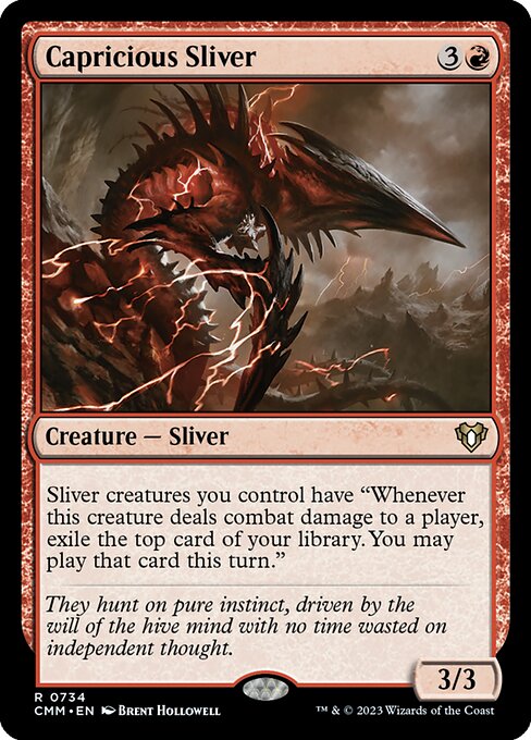 Commander Masters - 734 - Capricious Sliver - Rare - R - Non-foil