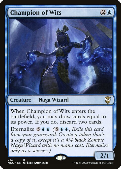 New Capenna Commander - 213 - Champion of Wits - Rare - U - Non-foil