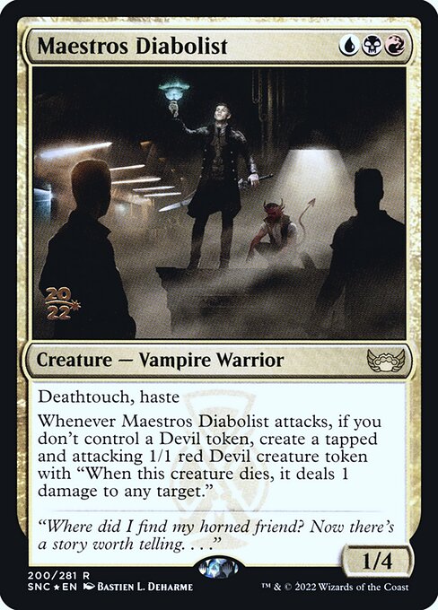 Streets of New Capenna Promos - 200s - Maestros Diabolist - Rare - Multi - Foil - Datestamped Promo