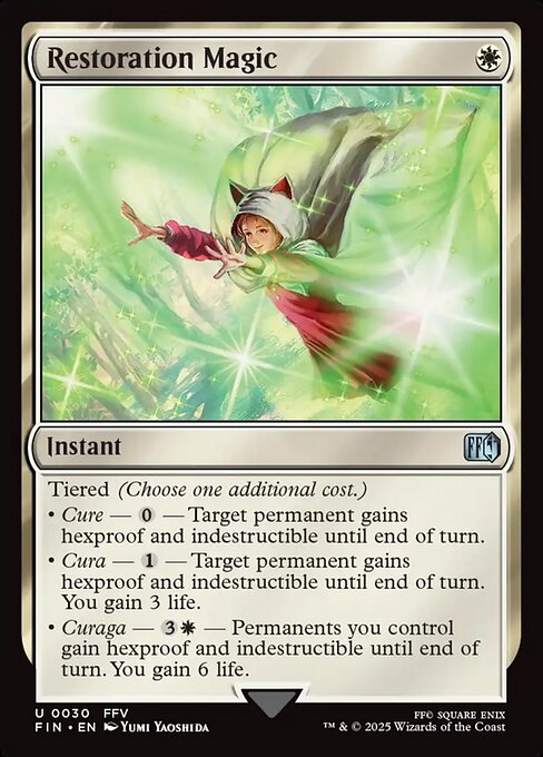 Final Fantasy - 30 - Restoration Magic - Uncommon - W - Foil