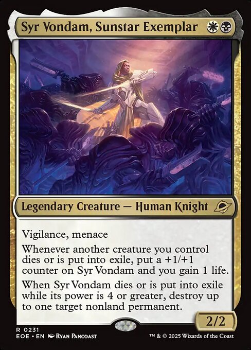 Edge of Eternities - 231 - Syr Vondam, Sunstar Exemplar - Rare - WB - Non-foil