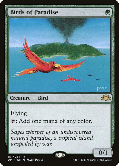 Dominaria Remastered - 151 - Birds of Paradise - Rare - G - Non-foil