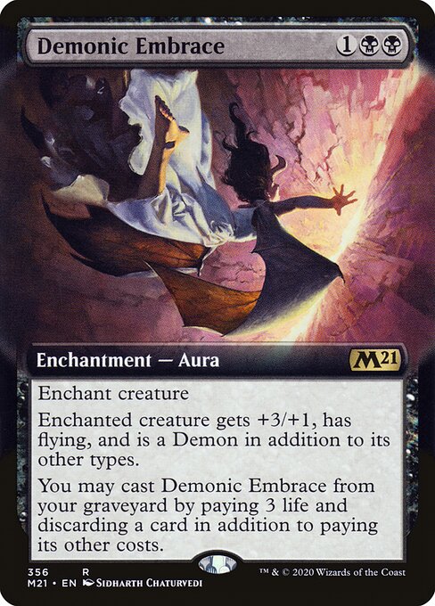 Core Set 2021 - 356 - Demonic Embrace - Rare - B - Non-foil