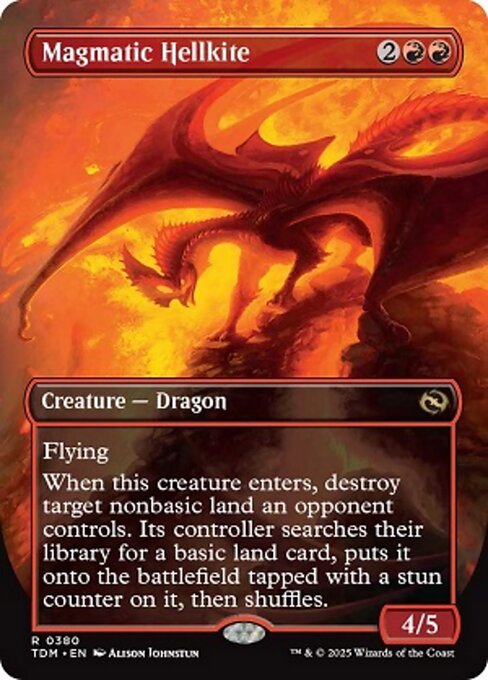 Tarkir: Dragonstorm - 380 - Magmatic Hellkite // Magmatic Hellkite - Rare - C - Foil