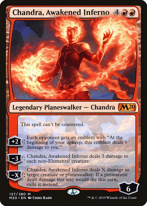 Core Set 2020 - 127 - Chandra, Awakened Inferno - Mythic - R - Non-foil