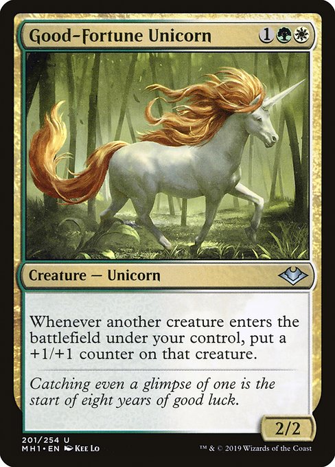 Modern Horizons - 201 - Good-Fortune Unicorn - Uncommon - WG - Non-foil