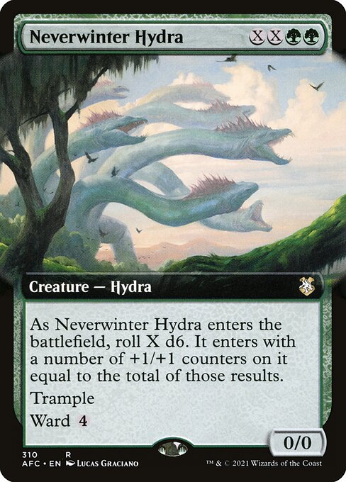 Forgotten Realms Commander - 310 - Neverwinter Hydra - Rare - G - Non-foil
