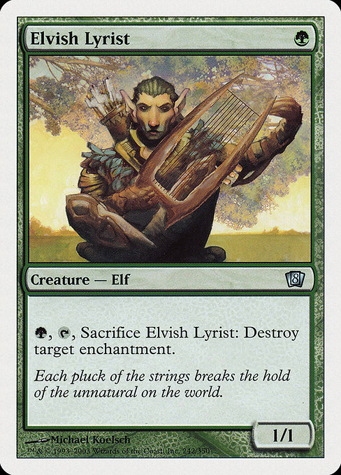 Eighth Edition - 242 - Elvish Lyrist - Uncommon - G - Non-foil