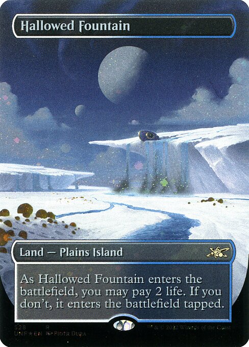 Unfinity - 528 - Hallowed Fountain - Rare - C - Galaxy Foil